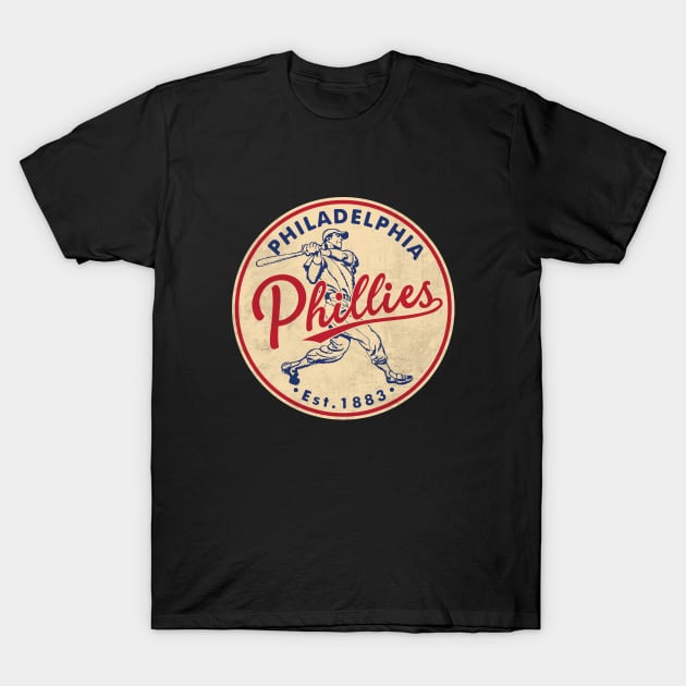 Old Style Philadelphia Phillies 1 by Buck Tee T-Shirt by Buck Tee